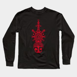 Nordic Rune Pattern Long Sleeve T-Shirt